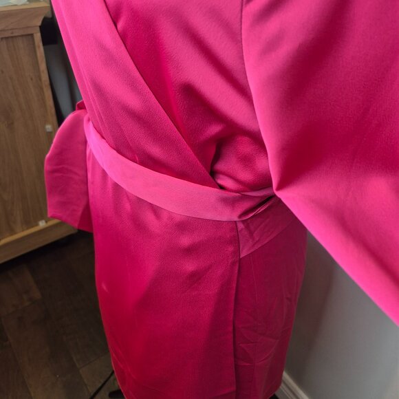 Revolve Friends & Lovers Fuchsia Pink Megan Wrap Dress Size XL - Picture 7 of 11